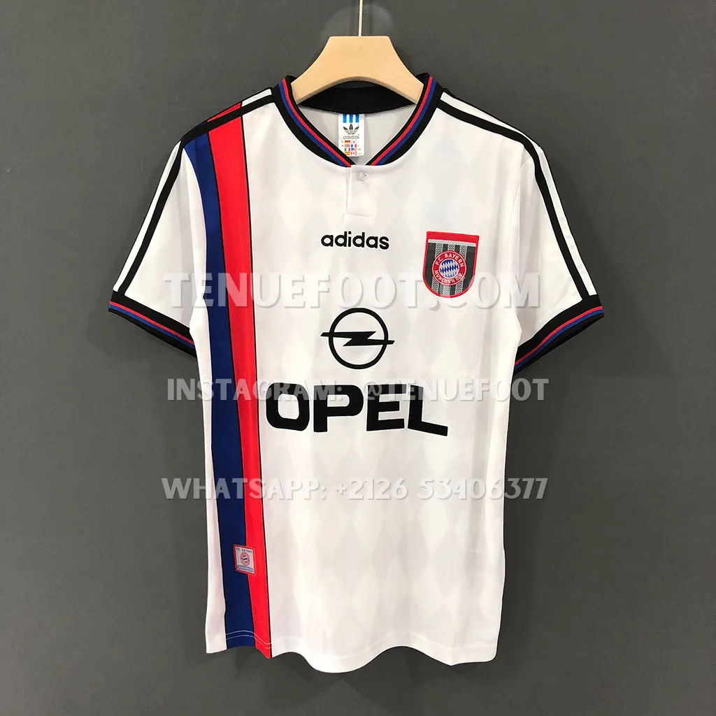 Bayern München 95/96アウェイユニ Bayern Munich Retro 95-96 Away – TenueFoot