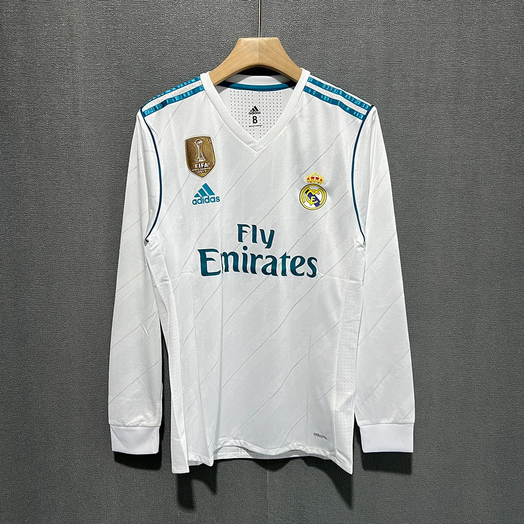 Real Madrid Retro 17-18 Home LS Player Version (1)